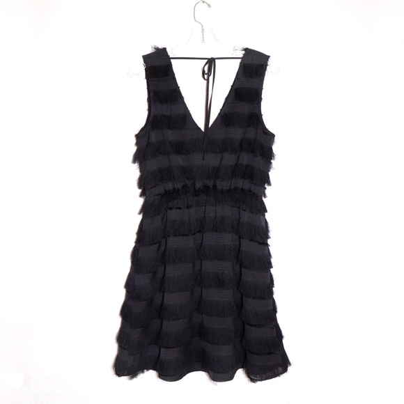 ❣️ & OTHER STORIES Black Fringe Dress - Picture 2 of 6